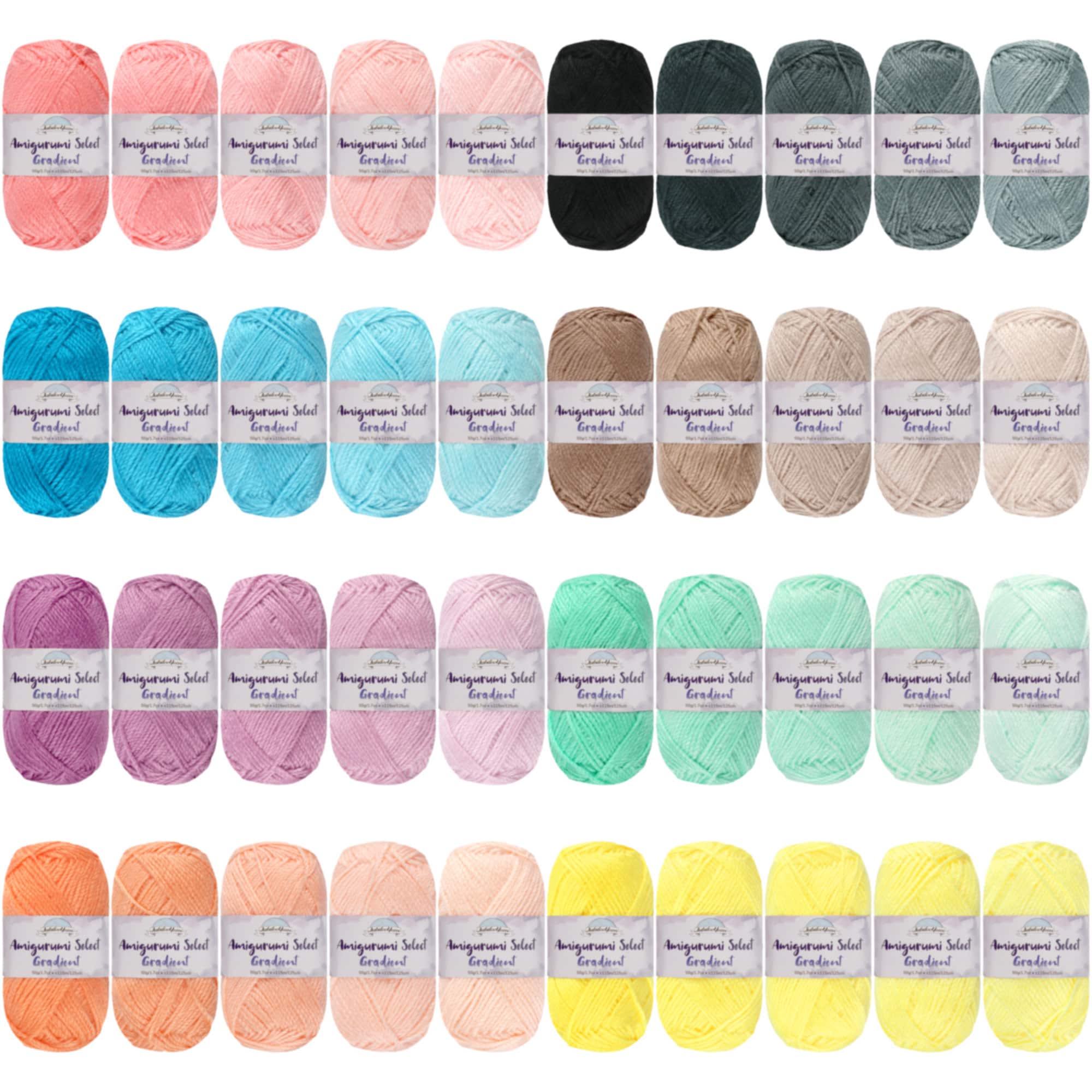 bulk gradient amigurumi yarn