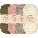 Bamboo Cotton Sport Yarn: 4 Skein Packs