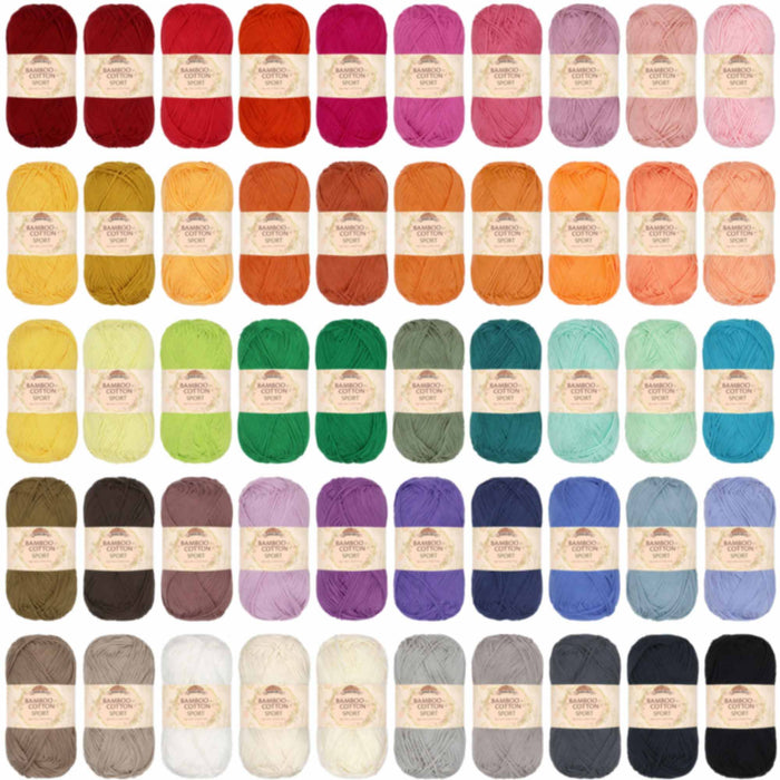 bamboomn Bamboo Cotton Sport Yarn: 8 Skein Packs