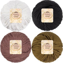 Bamboo Cotton Chunky Yarn: 4 Ball Packs