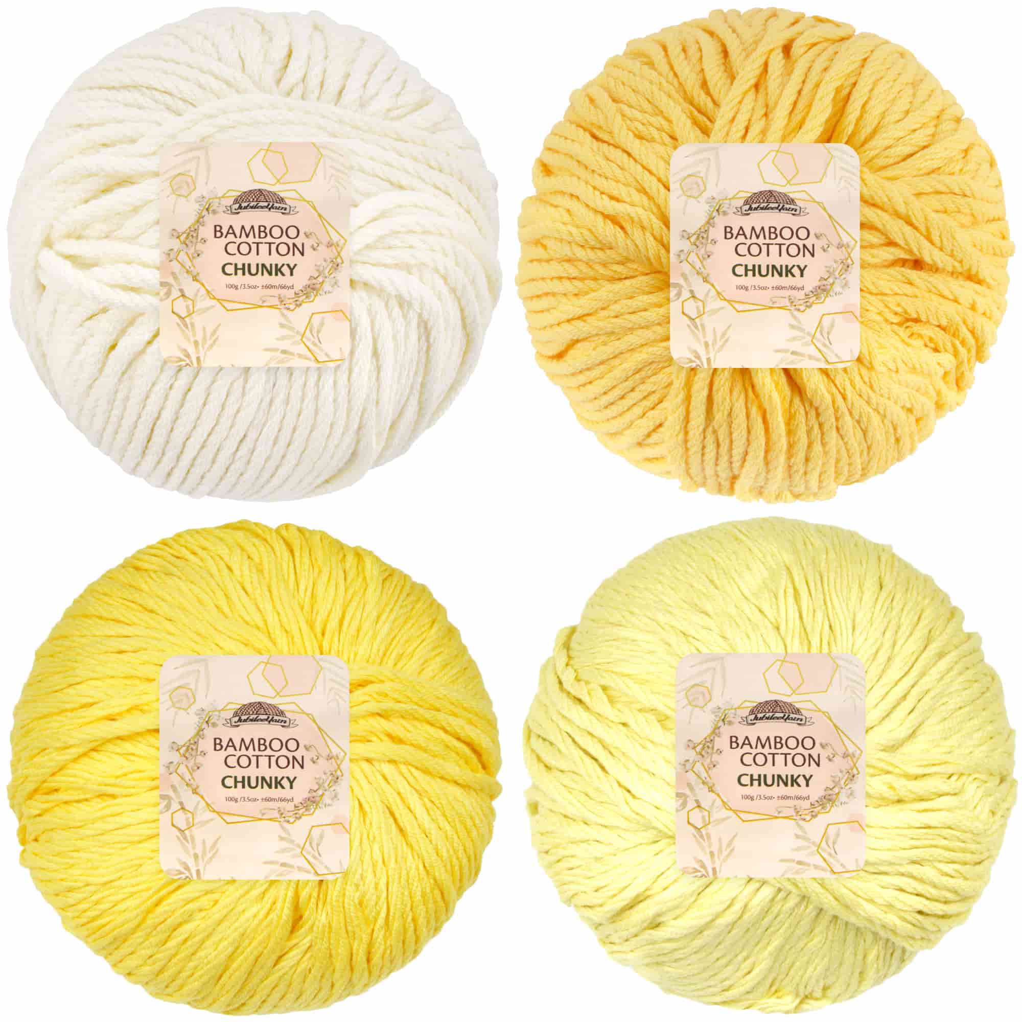 Bamboo Cotton Chunky Yarn: 4 Ball Packs
