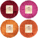 Bamboo Cotton Chunky Yarn: 4 Ball Packs