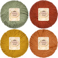 Bamboo Cotton Chunky Yarn: 4 Ball Packs