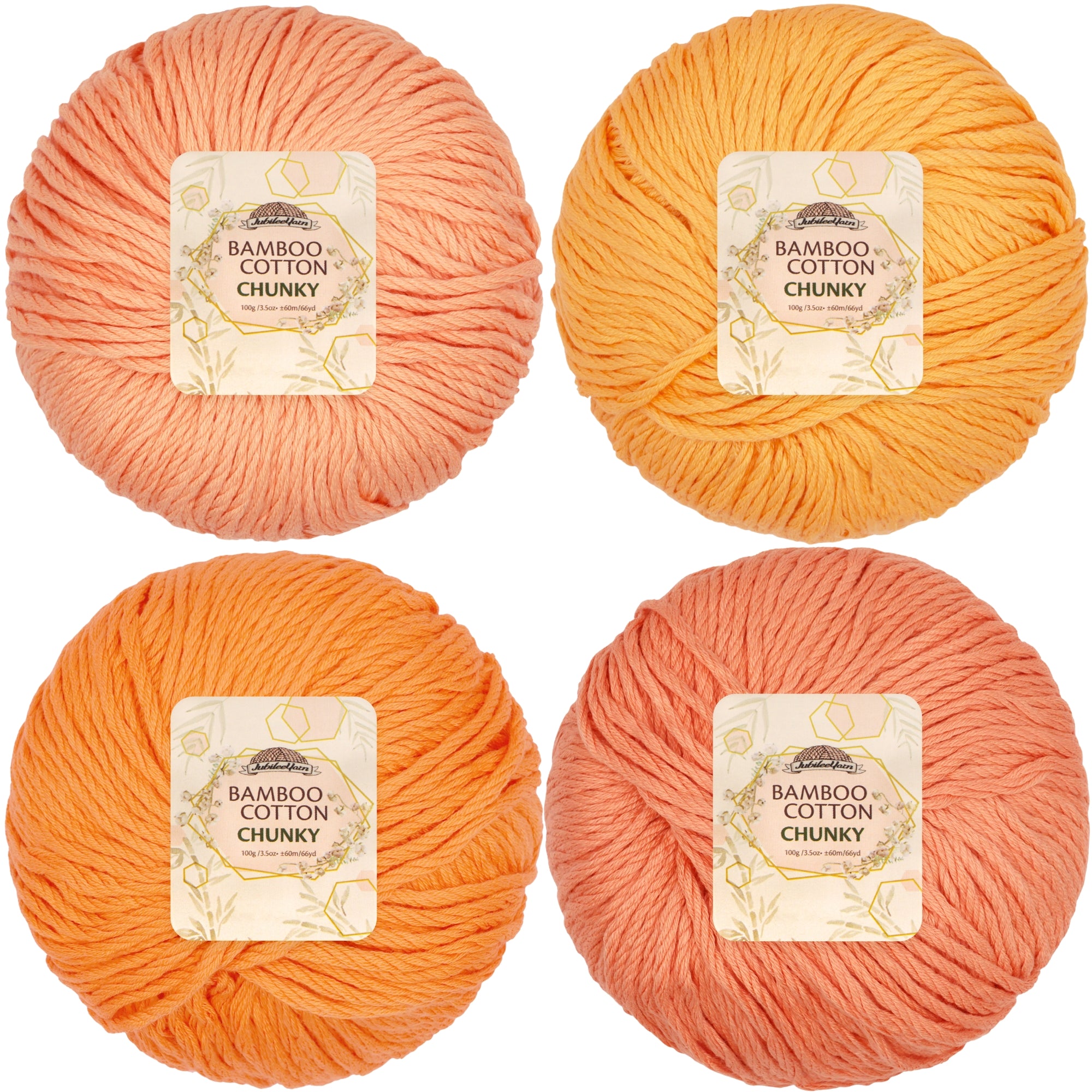 Bamboo Cotton Chunky Yarn: 4 Ball Packs