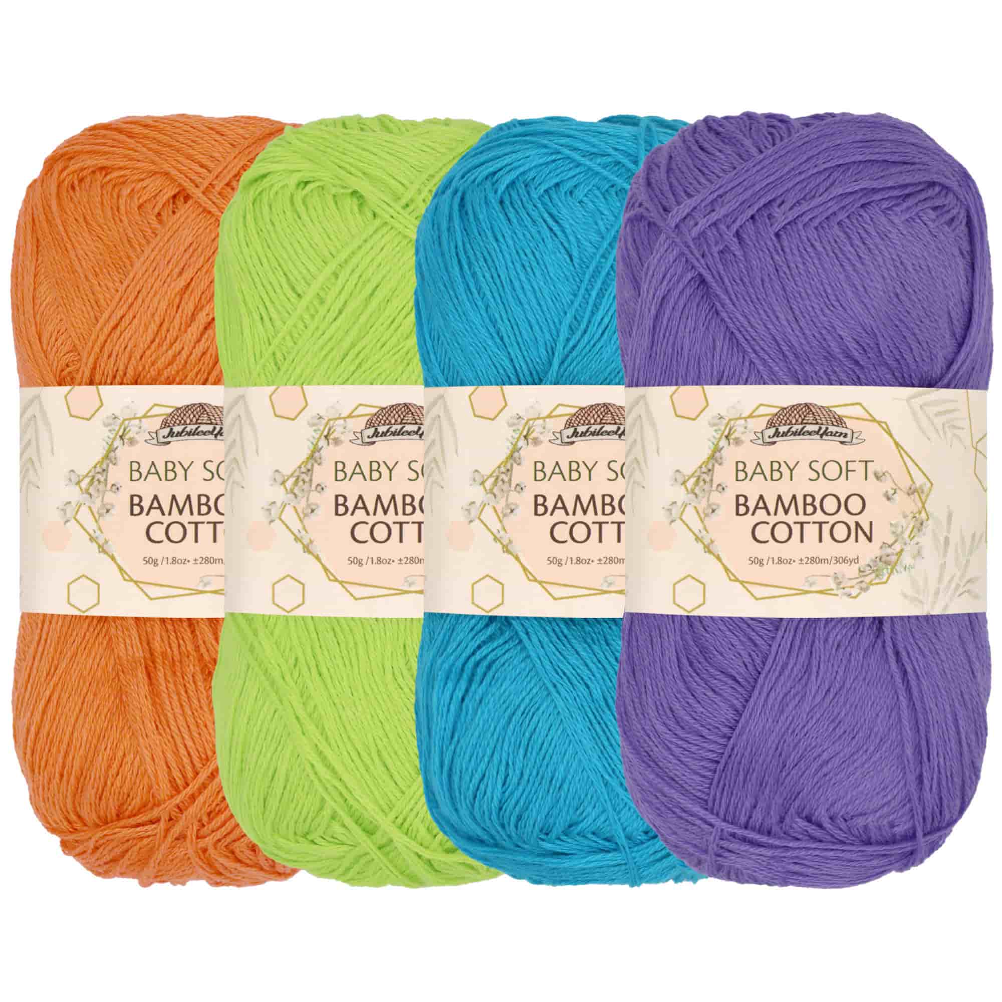 Baby Soft Bamboo Cotton Yarn: 1 Skein Packs
