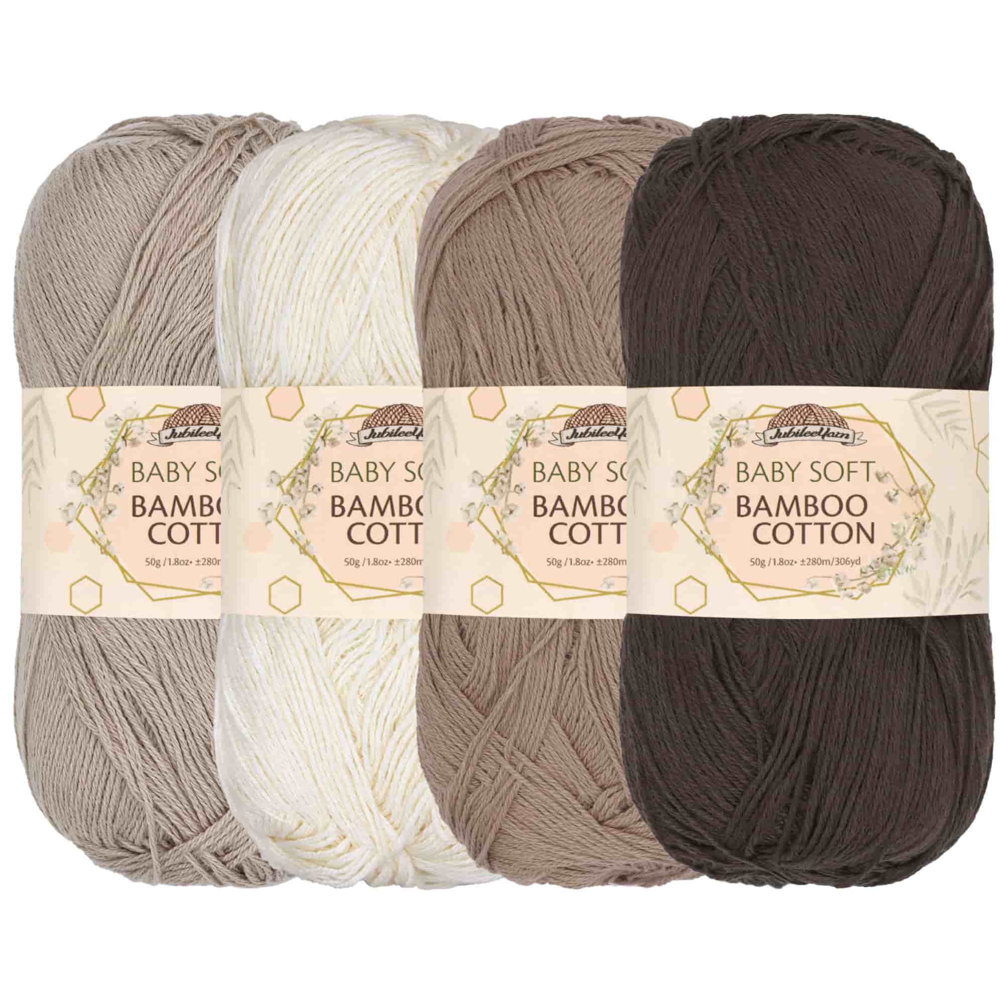 Baby Soft Bamboo Cotton Yarn: 1 Skein Packs