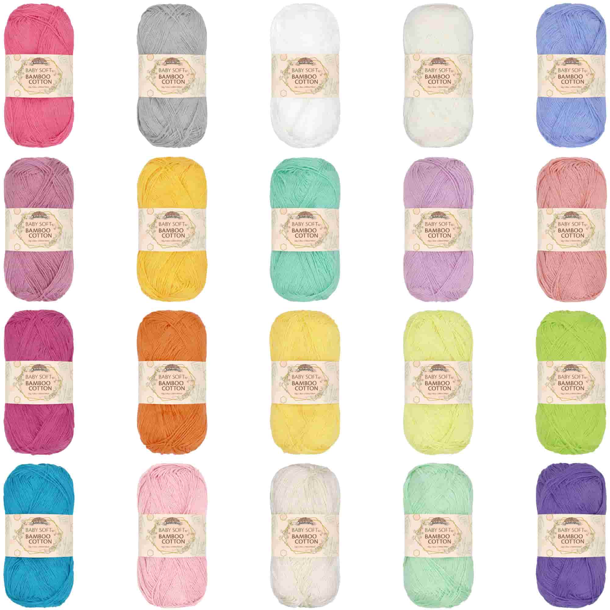 Baby Soft Bamboo Cotton Yarn: 1 Skein Packs