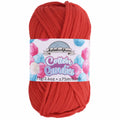 red cotton blend skein