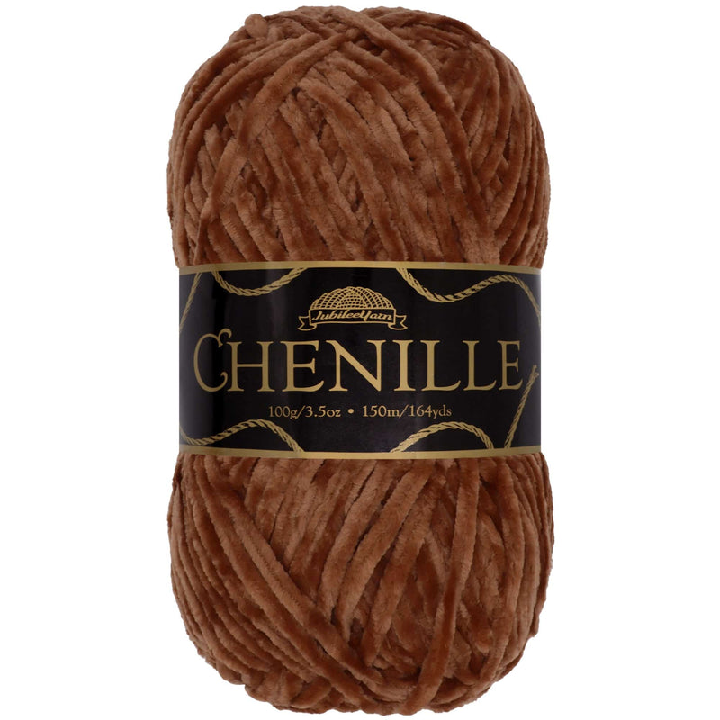 Luxurious chenille yarn skein