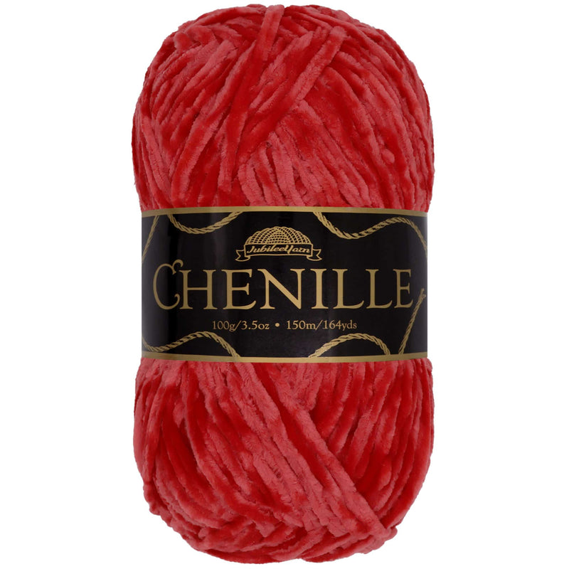 Luxurious chenille yarn skein