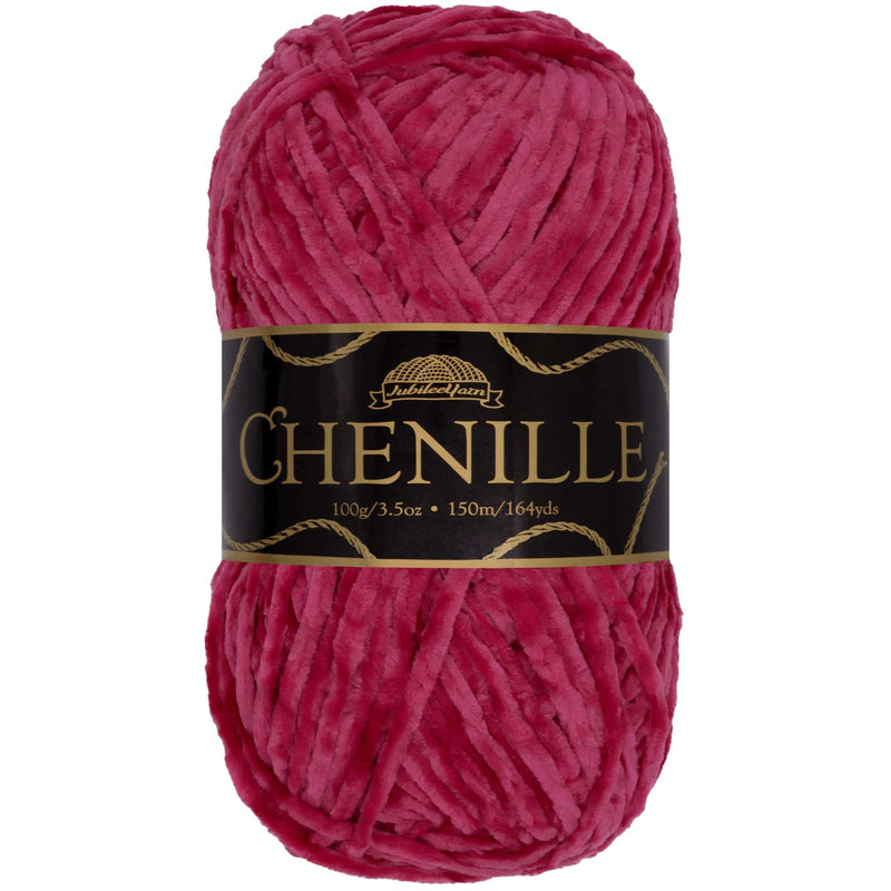 Luxurious chenille yarn skein