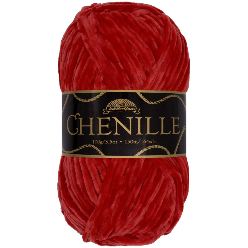 Luxurious chenille yarn skein