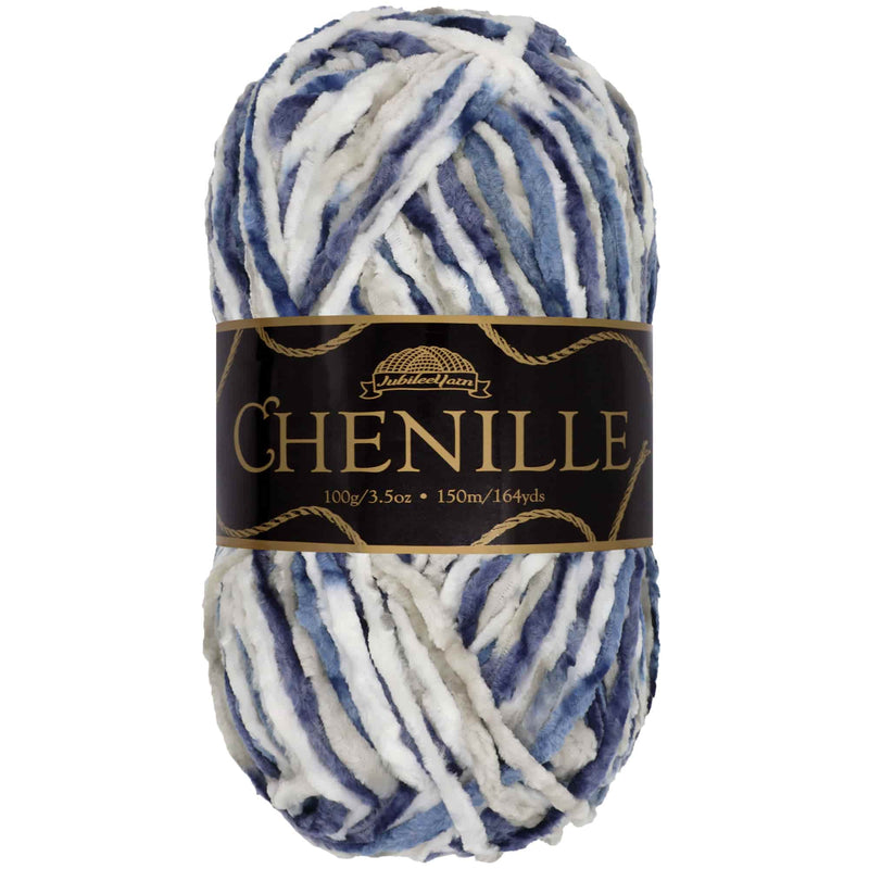 CHENILLE YARN CAKES - STEEL BLUE, Set of 3 - Total 1 lb 2 ¾ oz. - 2000? YPP  #59