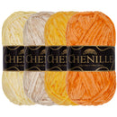 Chenille Yarn: 4 Skein Packs