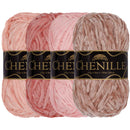 Chenille Yarn: 4 Skein Packs