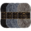 Chenille Yarn: 4 Skein Packs