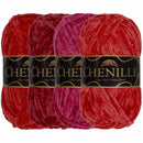 Chenille Yarn: 4 Skein Packs