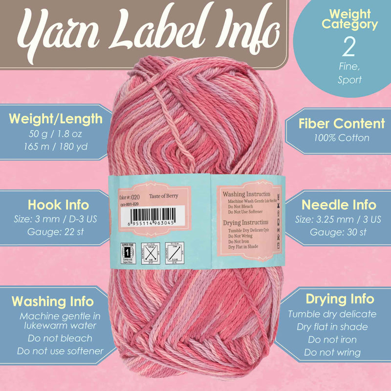 Cotton Select Yarn: 4 Skein Packs