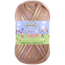 rope yarn skein, chunky polyester strands, iridescent brown