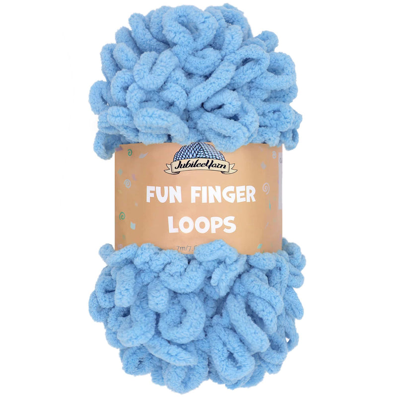BambooMN Finger Knitting Yarn - Fun Finger Loops Yarn - Team Spirit Colors  - 100% Polyester - 100g/Skein - Red White Blue - 3 Skeins