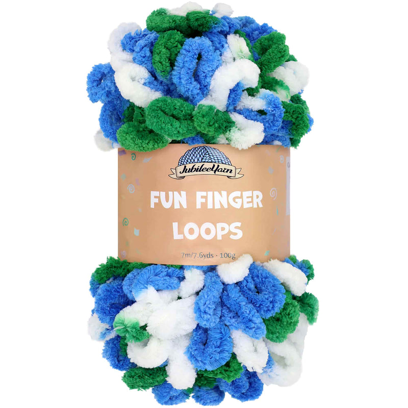 BambooMN Finger Knitting Yarn - Fun Finger Loops Yarn - 100% Polyester -  Nemesis - 2 Skeins
