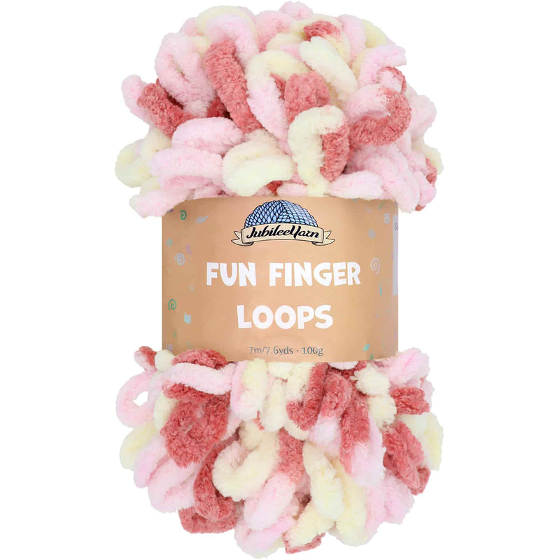 JubileeYarn Fun Finger Fur Loops Yarn - Polyester Jumbo Weight Loop Yarn -  200g/Skein - Ash Grey - 4 Skeins