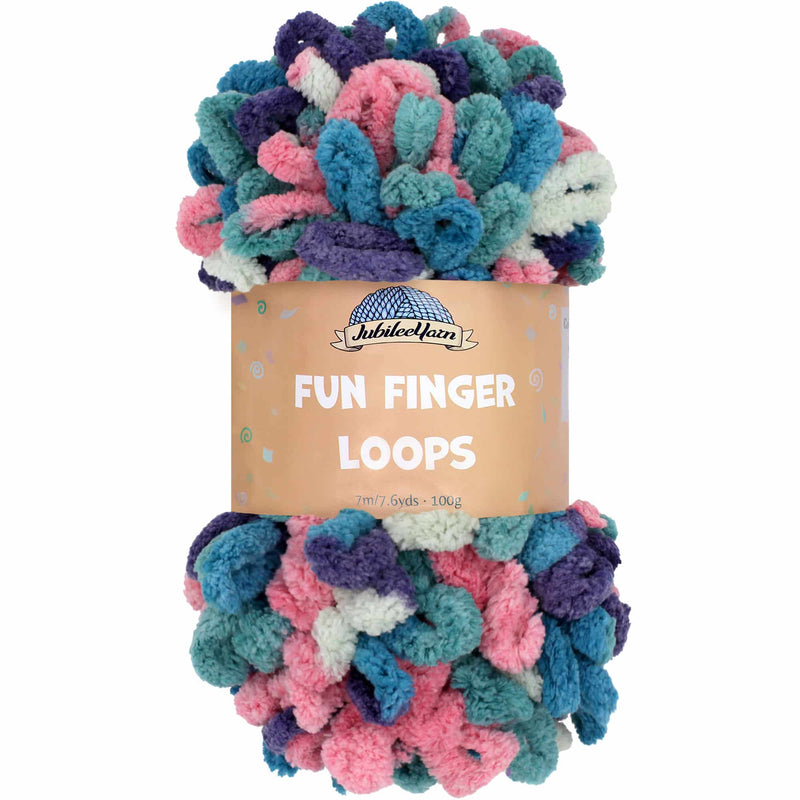 BambooMN Finger Knitting Yarn - Fun Finger Loops Yarn - 100% Polyester -  Hypnos - 2 Skeins