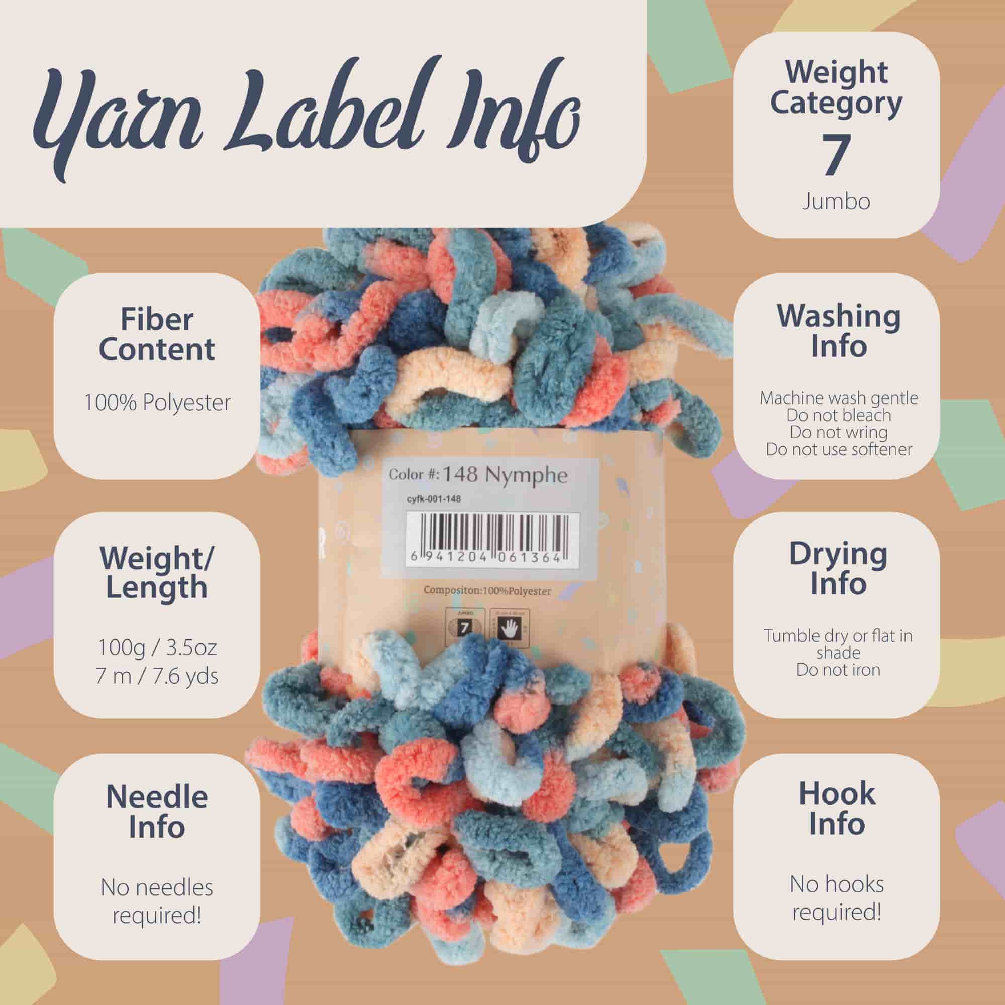 Fun Finger Loops Yarn: 6 Packs