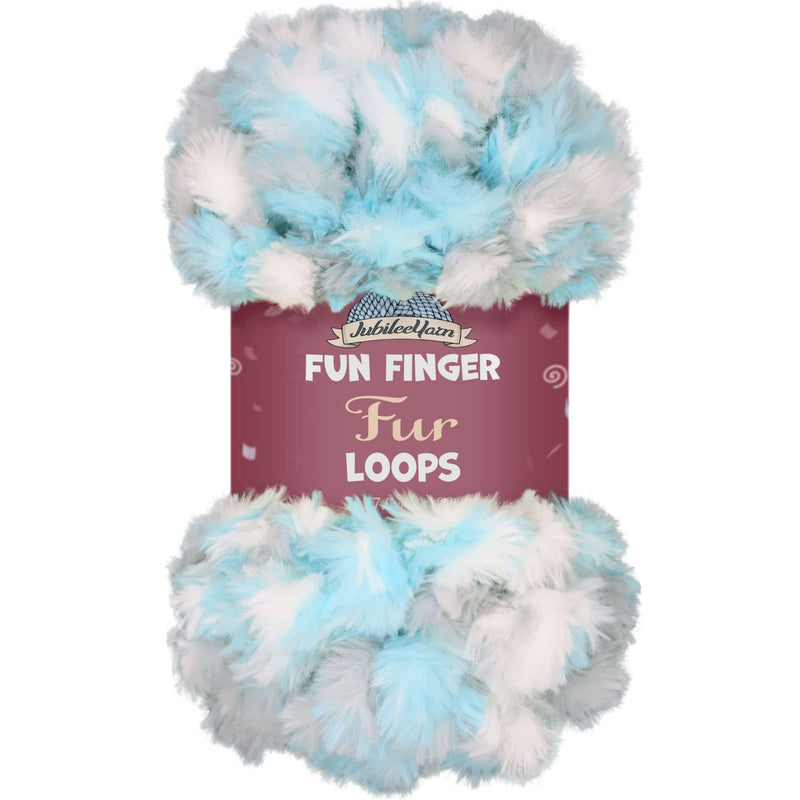 BambooMN Finger Knitting Yarn - Fun Finger Loops Yarn - 100% Polyester -  Grey - 2 Skeins