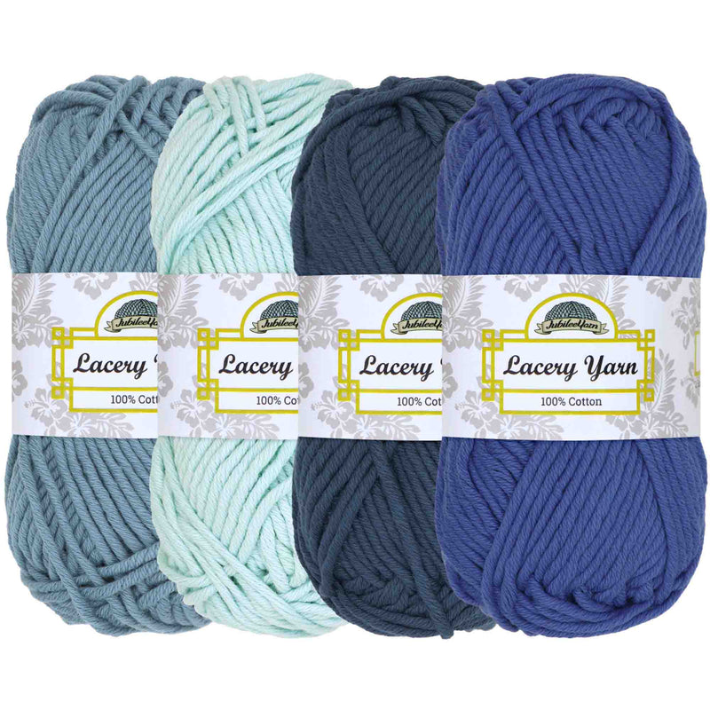 JubileeYarn Lacery Yarn - Chunky Cotton - 100g/Skein - Celedon Green - 4 Skeins