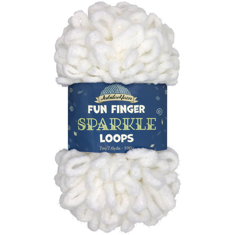 finger yarn sparkle loop skeins