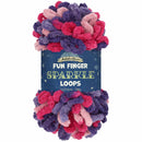 finger yarn sparkle loop skeins