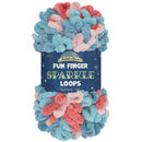 finger yarn sparkle loop skeins