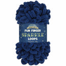 finger yarn sparkle loop skeins
