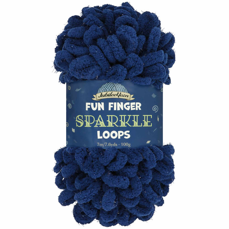 finger yarn sparkle loop skeins