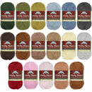 Soft merino wool, alpaca, and nylon yarn skeins in vibrant colors, perfect for knitting and crocheting