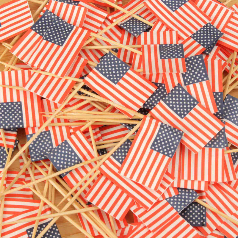 American USA Flag Cocktail Appetizers Party Picks