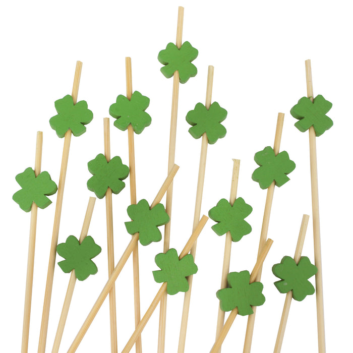 bamboomn Clover Bamboo Food Picks