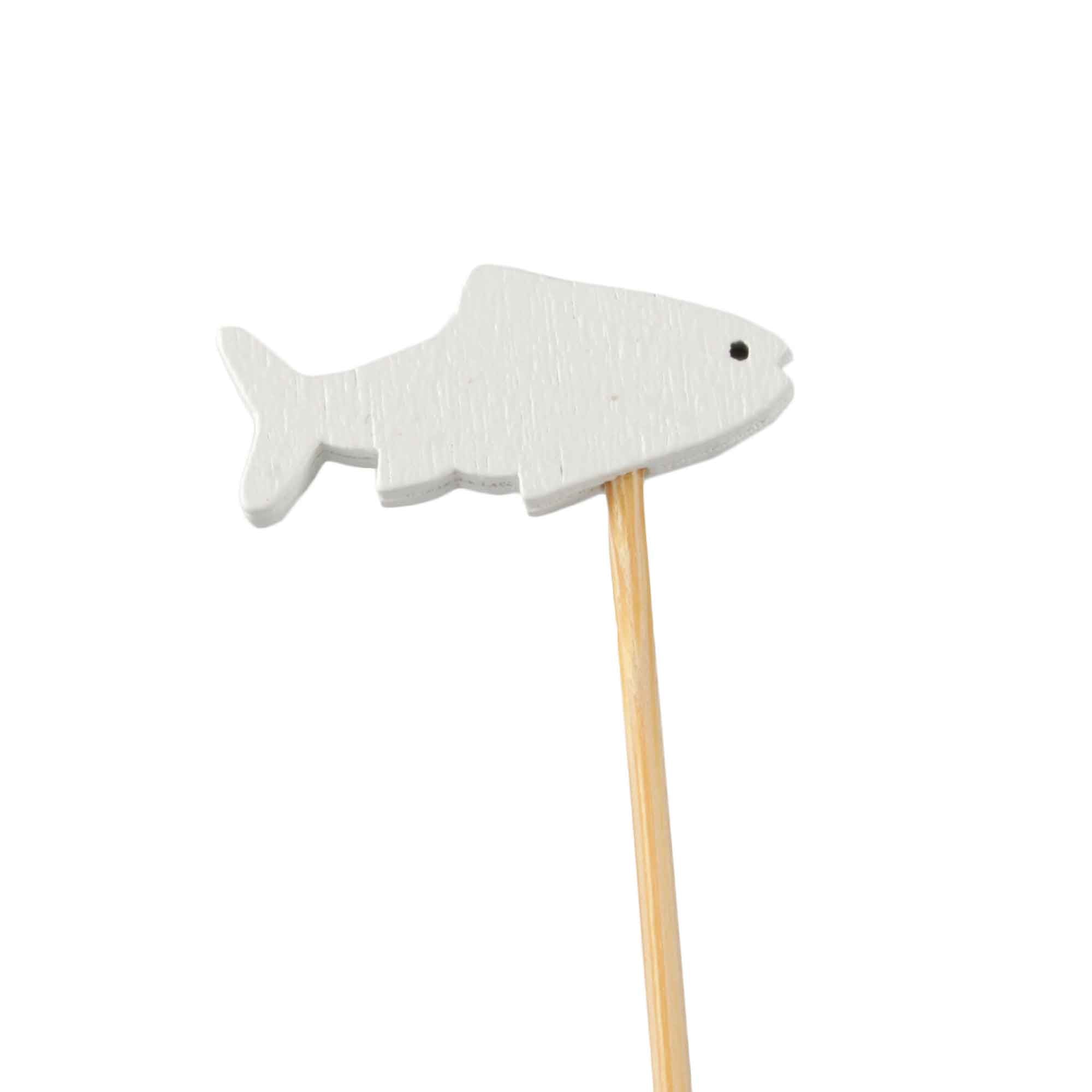 White Fish Bamboo Food Picks