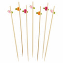 Fancy Flower Bamboo Food Picks