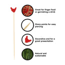 Rooster Bamboo Food Picks