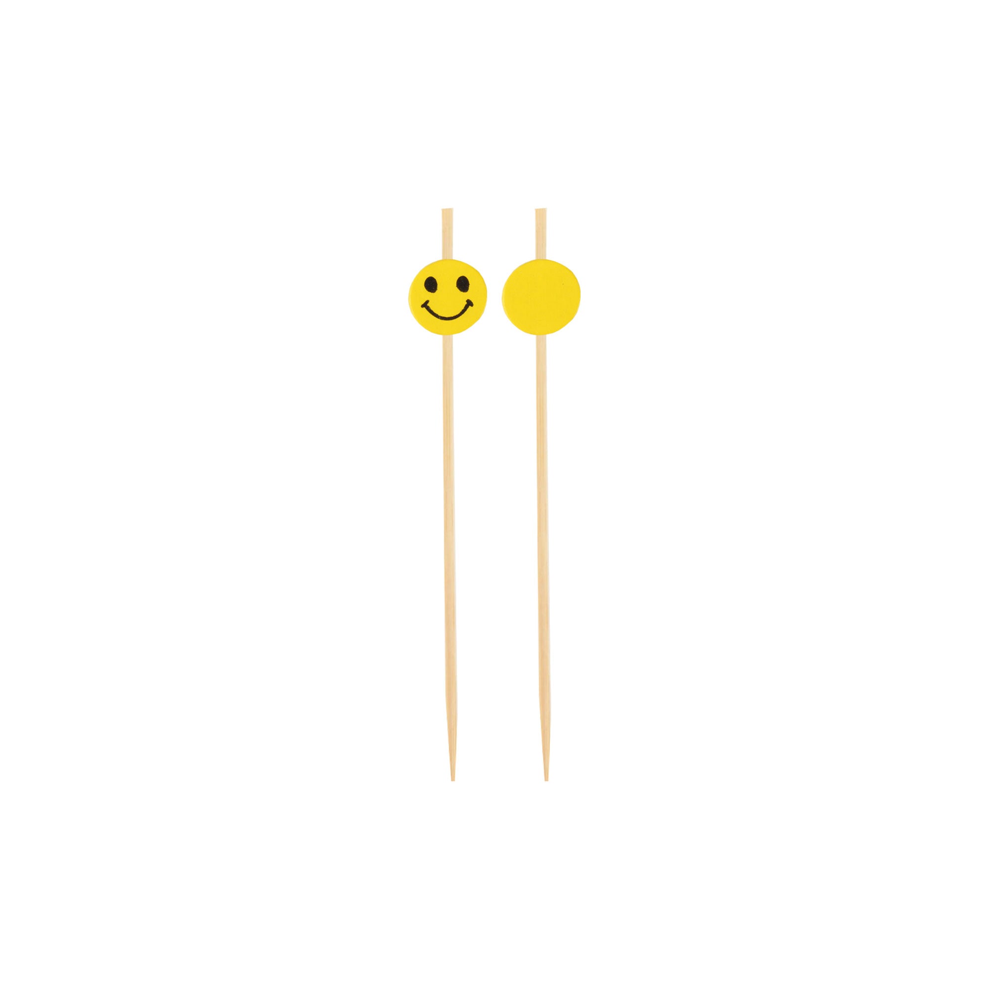 Smiley Face Bamboo Food Picks