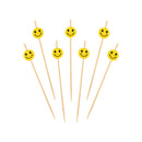 Smiley Face Bamboo Food Picks