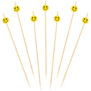 Smiley Face Bamboo Food Picks