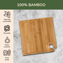Bamboo Appetizer Plates with Wine Glass Holder
