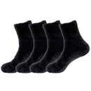 Women's Black Fuzzy Featherlight Socks with Grips