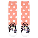 Women's Super Soft Cute Fuzzy Cozy Warm Animal Cabin Crew Socks