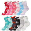 Women's Super Soft Warm Cozy Fuzzy Snowflake Home Socks - 12 Pairs