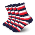 Team Spirit Striped Fuzzy Socks