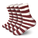 Team Spirit Striped Fuzzy Socks